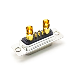 7W2 D-sub Female Straight Solder Type Gold Plated Machine pin Single Hole 10A 20A 30A 40A
