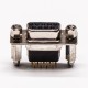 9 Pin D sub Connector Female Straight Machined Pin Through Hole for PCB Mount 9 Pin D sub Connector Female Straight Machined Pin Through Hole for PCB Mount