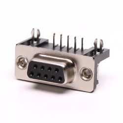 9 Pin D Sub Female Connector Right Angle Staking Type for PCB Mount 20pcs