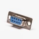 9 Pin d sub Female Connector Straight Blue Cable Connector 9 Pin d sub Female Connector Straight Blue Cable Connector
