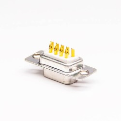 9 Pin Female D SUB Connector Straight Staking Type Solder for Cable