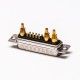 Coaxial D SUB Power Connector 13W3 180° Male Staking and Solder Type For Cable Mount Coaxial D SUB Power Connector 13W3 180° Male Staking and Solder Type For Cable Mount
