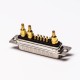 Coaxial D SUB Power Connector 13W3 180° Male Staking and Solder Type For Cable Mount Coaxial D SUB Power Connector 13W3 180° Male Staking and Solder Type For Cable Mount