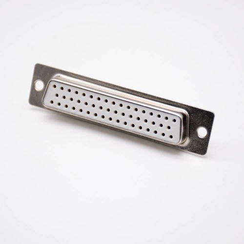 Coaxial D Sub Power Connector Standard Three Rows 50 Pin Stamped 180° Female Solder Cup