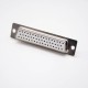 Coaxial D Sub Power Connector Standard Three Rows 50 Pin Stamped 180° Female Solder Cup