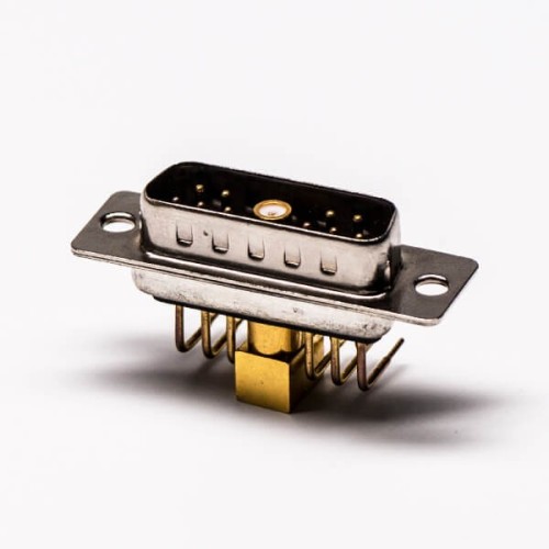 Coaxial D SUB Right Angled Male Solder Type with Staking for PCB Mount Coaxial D SUB Right Angled Male Solder Type with Staking for PCB Mount