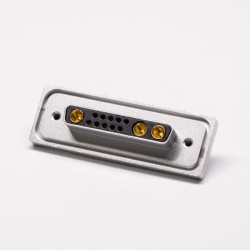 D sub 13w3 Waterproof Jack 180° Power Through Hole for PCB Mount