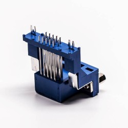 D sub 15 Pin Female 90° Degree Elevated Staking Type Though Hole