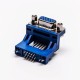 D sub 15 Pin Female 90° Degree Elevated Staking Type Though Hole
