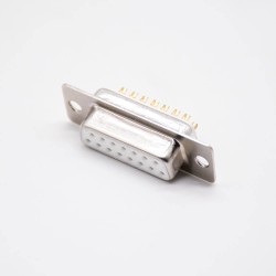 D Sub 15 Straight Standard Female Two Rows Stamped Solder Cup D-type Connector