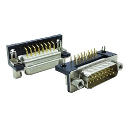 D SUB 15Pin Connector Right Angled Male Through Hole 15pin RS232 Serial Port 2 Rows Bur