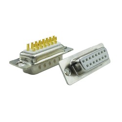 D SUB 15Pin Connector Straight Male Female Solder Type 15pin RS232 Serial Port 2 Rows Bur 10A 20A 30A 40A
