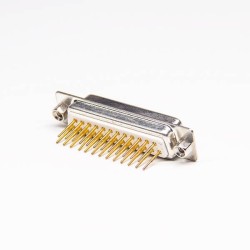 D SUB 180 Degree 25 Pin Female Staking Type Through Hole for PCB Mount