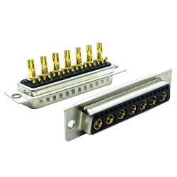 D SUB 24Pin Connector Straight Male Female Solder Type 24pin 24W7 2 Rows High Current