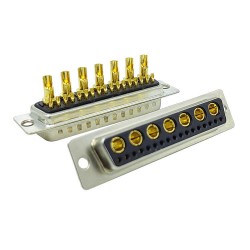 D SUB 24Pin Connector Straight Male Female Solder Type 24pin 24W7 2 Rows High Current