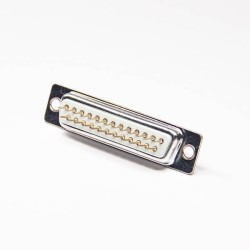 d sub 25 pin cable White insulator Male Stamped Pin Straight Through Hole Connectors 3pcs