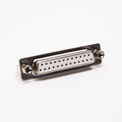 D SUB 25 Pin Connector Female 180 Degree Through Hole for PCB Mount Staking Type D SUB 25 Pin Connector Female 180 Degree Through Hole for PCB Mount Staking Type