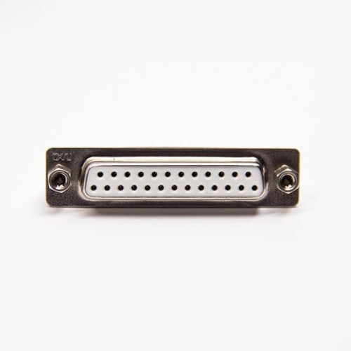 D SUB 25 Pin Connector Female 180 Degree Through Hole for PCB Mount Staking Type D SUB 25 Pin Connector Female 180 Degree Through Hole for PCB Mount Staking Type