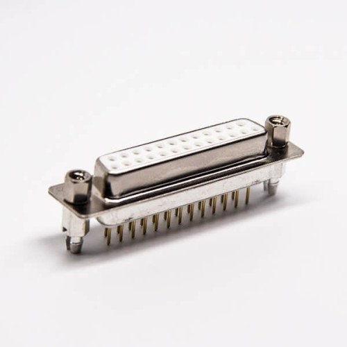 D SUB 25 Pin Connector Female 180 Degree Through Hole for PCB Mount Staking Type D SUB 25 Pin Connector Female 180 Degree Through Hole for PCB Mount Staking Type