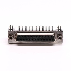 D Sub 25 Pin Female Connector Right Angle Solder Type for PCB Mount 20pcs