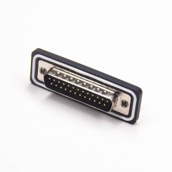 D sub 25 Pin Standard IP67 Type 2 Rows Right Angle Through Hole Panel Mount