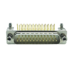 D SUB 25Pin Connector Right Angled Male Plug Through Hole 25P COM Serial Port 2 Rows Bur