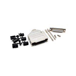 D-sub 25Pin Female Connector Straight Solder Type with Metal Backshell