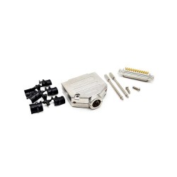 D-sub 25Pin Female Connector Straight Solder Type with Metal Backshell
