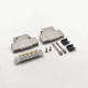 D-sub 25Pin Female Connector with shell 45° Solder Cup Metal Shell 2 Rows solid pin 10A 20A 30A 40A