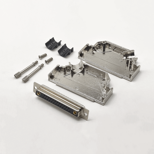 D-sub 27W2 Female Connector with shell 45° Solder Cup Metal Shell 2 Rows solid pin 10A 20A 30A 40A