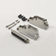 D-sub 27W2 Male Connector with shell 45° Solder Cup Metal Shell 2 Rows solid pin 10A 20A 30A 40A