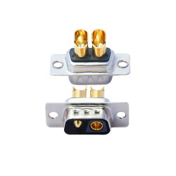 D-SUB 2V2 High Current Male Straight Solder Type 30A Gold Plated Solid Pin Single Hole 10A 20A 30A 40A