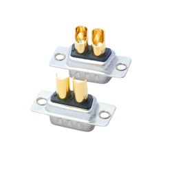 D-SUB 2V2 High Current Male Straight Solder Type 30A Gold Plated Solid Pin Single Hole 10A 20A 30A 40A