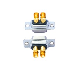 D-SUB 2W2 High Current Female Straight Solder Type 30A Gold Plated Solid Pin Single Hole