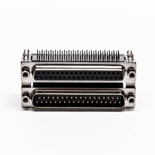 D Sub 37 Male Female Connector to Audio R/A Stacked Type Black Socket D Sub 37 Male Female Connector to Audio R/A Stacked Type Black Socket