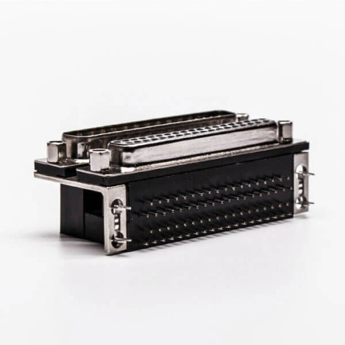 D Sub 37 Male Female Connector to Audio R/A Stacked Type Black Socket D Sub 37 Male Female Connector to Audio R/A Stacked Type Black Socket