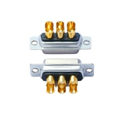 D-SUB 3V3 High Current Female Straight Solder Type 10A Gold Plated Solid Pin Single Hole