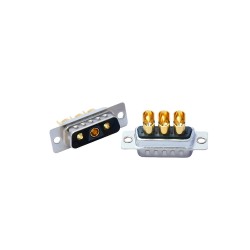 D-SUB 3V3 High Current Male Straight Solder Type 40A Gold Plated Solid Pin Single Hole