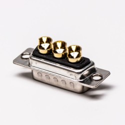 D SUB 3v3 Pin Cable Connector 180° High Current Male Solder Type with Staking