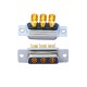 D-SUB 3W3 High Current Female Straight Solder Type 40A Gold Plated Solid Pin Single Hole D-SUB 3W3 High Current Female Straight Solder Type 40A Gold Plated Solid Pin Single Hole