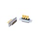 D-SUB 3W3 High Current Female Straight Solder Type 40A Gold Plated Solid Pin Single Hole D-SUB 3W3 High Current Female Straight Solder Type 40A Gold Plated Solid Pin Single Hole