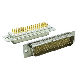 D SUB 50Pin Connector Straight Male Solder Type 50pin 3 Row Solid pin