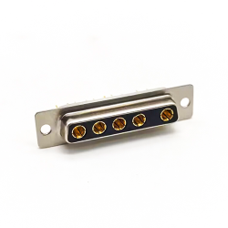 D-SUB 5W5 High Current Female Straight Solder Type 30A Gold Plated Solid Pin Single Hole 10A 20A 30A 40A