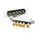 D-SUB 5W5 High Current Male Straight Solder Type 40A Gold Plated Solid Pin Single Hole 10A 20A 30A 40A