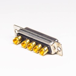 D sub 5W5 Machined Pin Straight Female Nickel Plating Solder Type