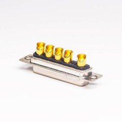 D sub 5W5 Machined Pin Straight Female Nickel Plating Solder Type