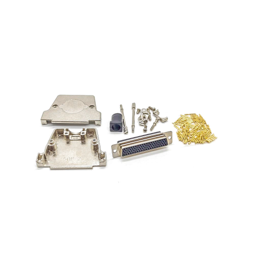 D-sub 78Pin Crimp Type Female Connector Machine Pins Straight with Metal Shell D-sub 78Pin Crimp Type Female Connector Machine Pins Straight with Metal Shell