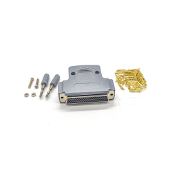 D-sub 78Pin Crimp Type Female Connector Machine Pins Straight with Plastic Shell