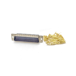D-sub 78Pin Crimp Type Male Connector Machine Pins Straight with Metal Shell