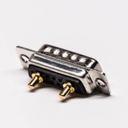 D SUB 7w2 Power Connector Male Straight Solder Type for Cable with Staking